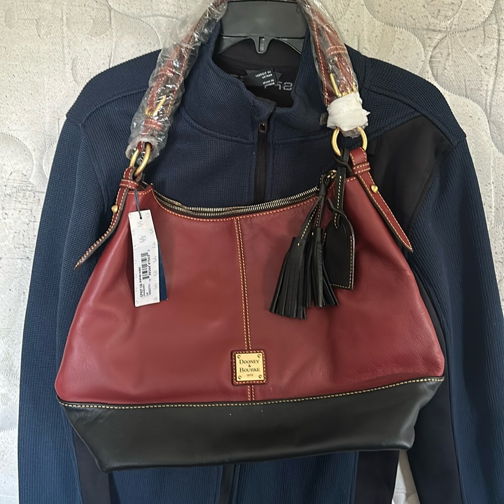 NWT Dooney & Burke Sophie Hobo Cranberry *read description **